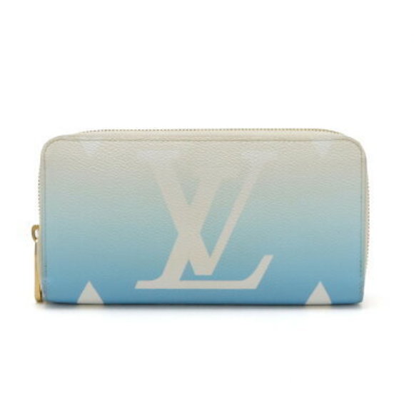 Louis Vuitton Monogram Giant Pool Zippy Wallet zip long blue gradient - Picture 1 of 9